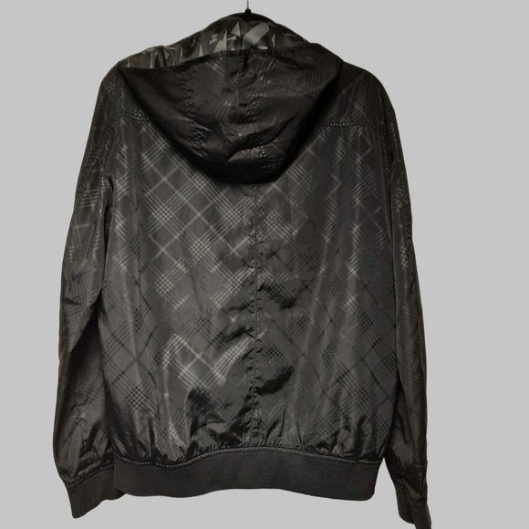 VTG 1975 JACK&JONES MEN'S BLACK HOODED BOMBER JACKET L ZIP POCKETS RIBBED‎ CUFFS - Picture 2 of 12